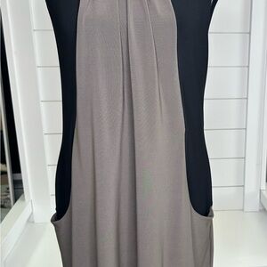 Joseph Ribkoff Black and Gray Panel Dress